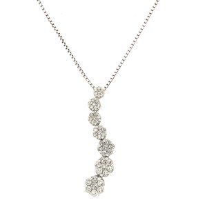 14k White Gold Diamond Necklace